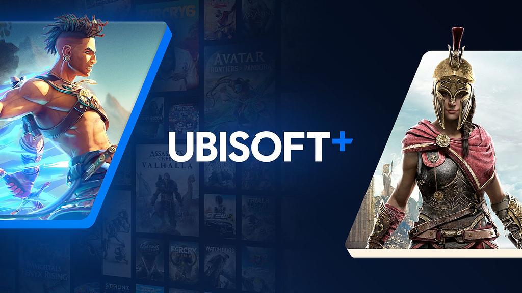 'Ubisoft+' 로고. 출처: https://www.gamesindustry.biz/the-new-ubisoft-and-getting-gamers-comfortable-with-not-owning-their-games